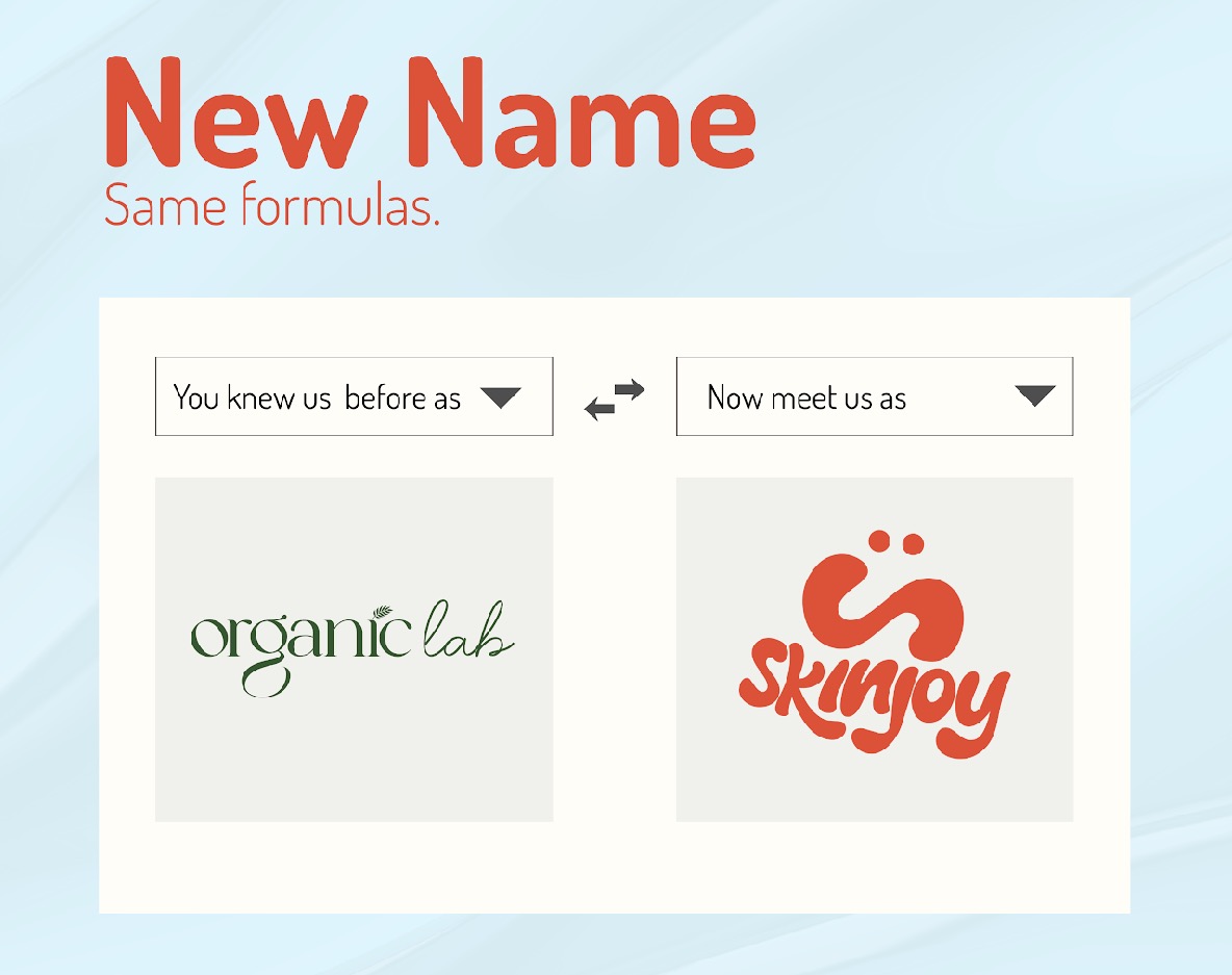 Organic Lab is now SkinJoy